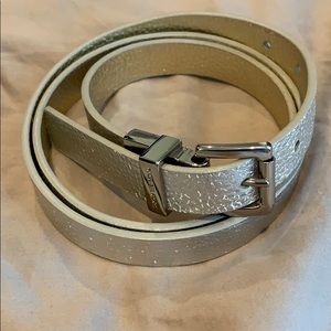 Gold and silver reversible belt